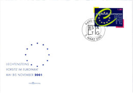 Liechtenstein Jahrgang 2001 Gestempelt Als FDC/ Ersttagsbriefe #JU673 - Autres & Non Classés