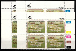 Ciskei 153-156 Postfrisch Als Viererblock Mit Eckrand #JO546 - Autres & Non Classés