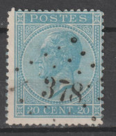 N° 18 Lp. 378 Vilvorde - 1865-1866 Profil Gauche