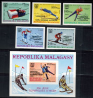 Afrika Madagaskar 802-806 Block 13 Olympia Sport Winterspiele Innsbruck - Madagaskar (1960-...)