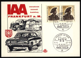 Auto Sonderkarte Frankfurt Automobil Ausstellung IAA Mit Entspr. SST 1967 - Lettres & Documents