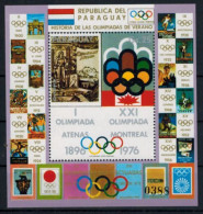 Paraguay Olympia Block 296 Sport Geschichte Der Olympischen Spiele Luxus - Paraguay