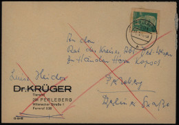 DDR Postkarte Mit GA Ganzsachenausschnitt P 68 Perleberg - Briefe U. Dokumente