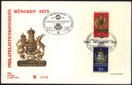 Bund Brief Sehr Dekorativer FDC Block 9 IBRA Philatelie Wappen Württemberg 1973 - Briefe U. Dokumente