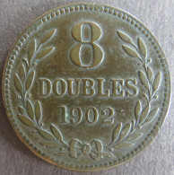 Münze Großbritannien - Guernsey 1902 - 8 Doubles Kupfer Ss - Altri & Non Classificati