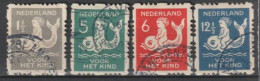 NEDERLAND - 1929 - SERIE COMPLETE YVERT N°223a/226a OBLITERES - COTE = 25 EUR - Gebruikt