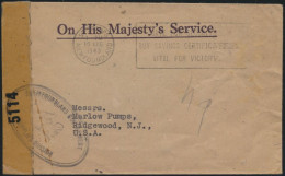 Kanada Brief Geöffnet Durch Zensur St.Johns Neufundland Nach Ridgewood, N.J. - Storia Postale