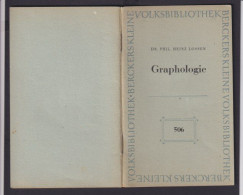 Buch Graphologie Berckers Kleine Volkbibliothek Büchlein R. Phil Heinz Lossen - Bookplates