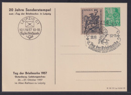 DDR Bild Ganzsache Fünfjahrpaln Mit ZuF Sonderstempel Philatelie Leipzig - Expositions Philatéliques