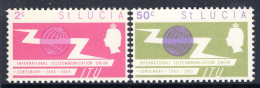 St Lucia 1965 ITU Centenary Set MNH (SG 212-213) - Ste Lucie (...-1978)