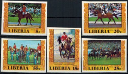 Afrika Liberia 1032-1036 B Olympia Sport Montreal Pferde Medaillengewinner - Liberia