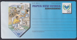 Papua Neuguinea New Guinea Ganzsache Aerogramm Internationale Freiwillige - Papua-Neuguinea