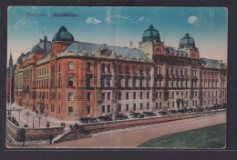 Ansichtskarte Bratislava Slowakei Regierungsgebäude Oldtimer Nach Pelhrimov - Slovakia