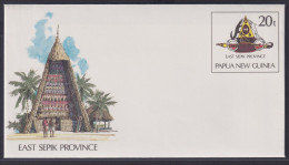 Papua Neuguinea New Guinea Ganzsache Ost Sepik Provinz Wappen Postal Stationery - Papouasie-Nouvelle-Guinée