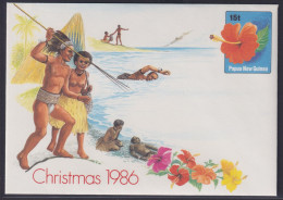 Papua Neuguinea New Guinea Ganzsache Chrismas Weihnachten 1986 Postal Stationery - Papúa Nueva Guinea