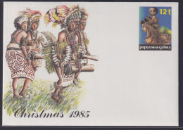 Papua Neuguinea New Guinea Ganzsache Weihnachten Christmas Ureinwohner Postal - Papoea-Nieuw-Guinea