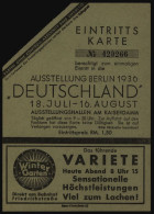 Eintrittskarte Ausstellung Berlin Kaiserdamm Deutschland Friedrichstr. Variete - Tickets D'entrée