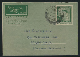 Flugpost Pakistan Airmail Chittagong Bangladesch Nach München Aerogramm Postal - Pakistan