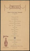 Frankreich Tounus Hotel D La Paix Original Menukarte Reklame Perrier Champagner - Lettres & Documents
