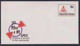 Papua Neuguinea New Guinea Ganzsache Apex 30 Years Of Service Postal Stationery - Papouasie-Nouvelle-Guinée