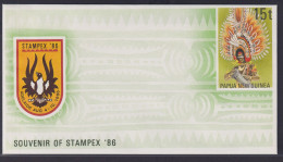Papua Neuguinea New Guinea Ganzsache Stampex Briefmarken Ausstellung 1986 - Papua New Guinea