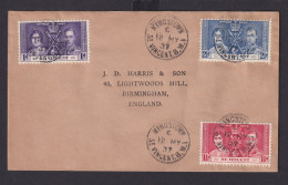 St. Vincent Britische Kolonien Karibik Brief Kingston Birmingham England Krönung - St.Vincent Und Die Grenadinen
