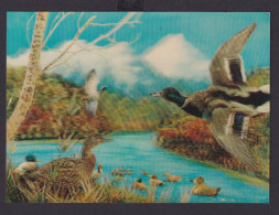 Ansichtskarte 3 D Künstlerkarte Enten Fluss - Zonder Classificatie