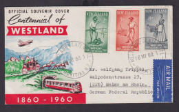 Flugpost Neuseeland Brief 389-391 Provinz Westland Destination Westland - Lettres & Documents