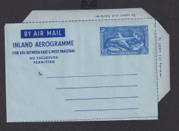 Asien Briefmarken Pakistan Flugpost Ganzsache Umschalg 2 As Blau Südasien - Pakistan