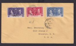 St. Vincent Britische Kolonien Karibik Brief Edinboro Nach New York USA Krönung - St.Vincent & Grenadines