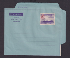 Singapur Malaya Asien Flugpost Air Letter Aerogramm Queen Eilsabeth 30 Cents - Singapore (1959-...)