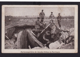 Ansichtskarte Militaria Deutsche Soldaten Aufräumarbeiten Fort Loucin Belgien - Andere & Zonder Classificatie