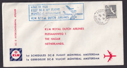 Flugpost Brief Air Mail Kanada Erstflug DC 8 Montreal Amsterdam Niederlande - Lettres & Documents