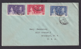 St. Vincent Britische Kolonien Karibik Brief Edinboro Nach New York USA Krönung - St.Vincent & Grenadines