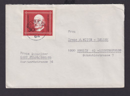 Bund Brief EF 556 Adeanuer Blockmarke Ab Fulda N Berlin Lichterfelde - Brieven En Documenten
