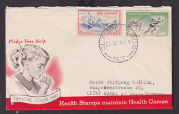 Neuseeland Brief Gesundheit 371-372 Sport Rettungsschimmer Kanut FDC Echt - Lettres & Documents