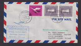 Flugpost Brief Air Mail Bund MIF Lufthansa Hamburg Montreal Chicago Shannon - Covers & Documents
