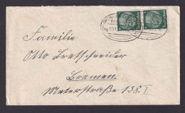 Briefmarken Bahnpost Deutsches Reich Brief MEF Hindenburg Leipzig Döbeln Zug - Cartas & Documentos