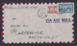 Flugpost Brief Air Mail Kanada Ottawa Schöne MIF Nach Leipzig 24.1.1947 - Briefe U. Dokumente