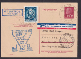 Flugpost Brief Air Mail DDR Ganzsache Pieck P 54 Lufthansa Zuleitung Schönfeld - Postkaarten - Gebruikt