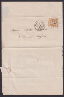 Frankreich Brief EF Kaiser Napoleon 10c Braun Paris Pl.de.la Bourse Vom Arzt - Storia Postale