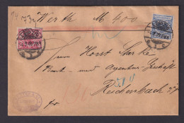 Briefmarken Deutsches Reich Wertbrief üb. 400 Reichsmark MIF Krone Adler Leipzig - Lettres & Documents