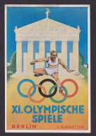 Berlin Ansichtskarte Deutsches Reich Sport Anlass XI. Olympische Spiele 1936 - Briefe U. Dokumente