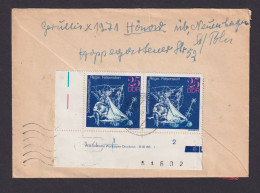 Briefmarken Druckvermerk DDR Eilboten Brief Bogenecke Eckrand Berlin Mahlsdorf N - Storia Postale