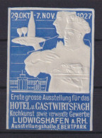 Jugendstil Art Nouveau Künstler Vignette Ludwigshafen Hotel + Gastwirtschaft - Erinnophilie