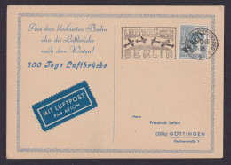 Berlin Brief EF 5 Schwarzaufdruck Stempel Luftbrücke Charlottenburg 100 Tage - Brieven En Documenten