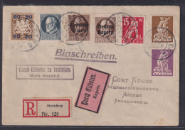 Altdeutschland Bayern Eilboten Einschreiben Brief Starnberg Aachen Marken Dekor. - Storia Postale