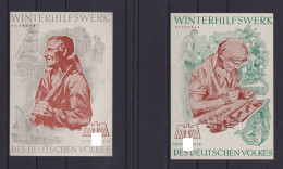 Deutsches Reich Propaganda WHW Winterhilfswerk 2 Große Vignetten 74x116mm 1938- - Cartas & Documentos