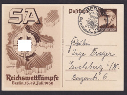 Deutsches Reich Künstler Ganzsache Sign. Axster Heudtlaß SA Sturmhauptführer - Lettres & Documents