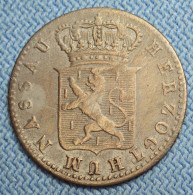 Nassau • 6 Kreuzer 1835  •  Wilhelm • German States • Ag 336 ‰  = 1/10 Gulden • Cleaned • [24-884] - Groschen & Andere Kleinmünzen